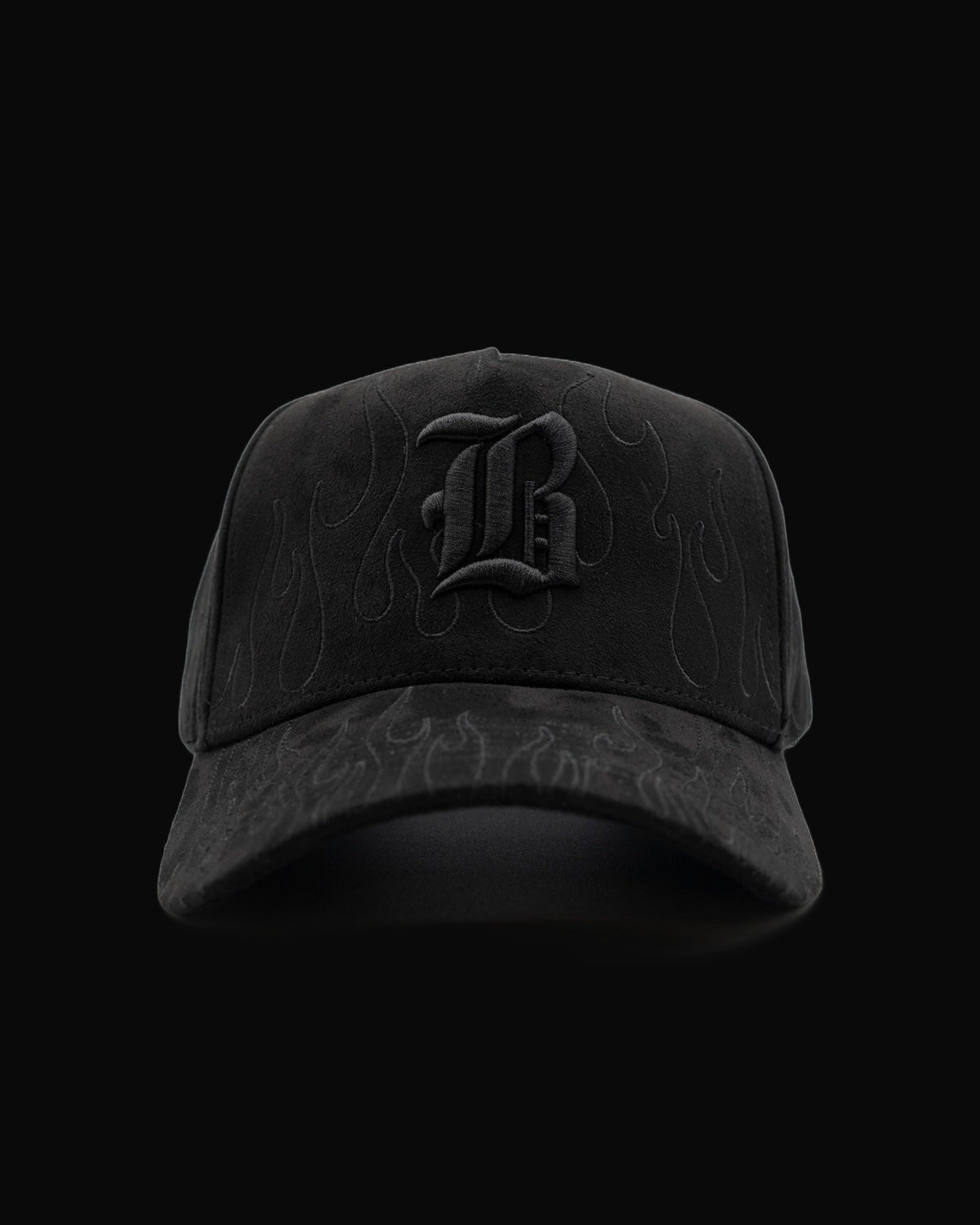 BANDIDOS FULL BLACK hat front – all-black cap with tonal embroidered B logo